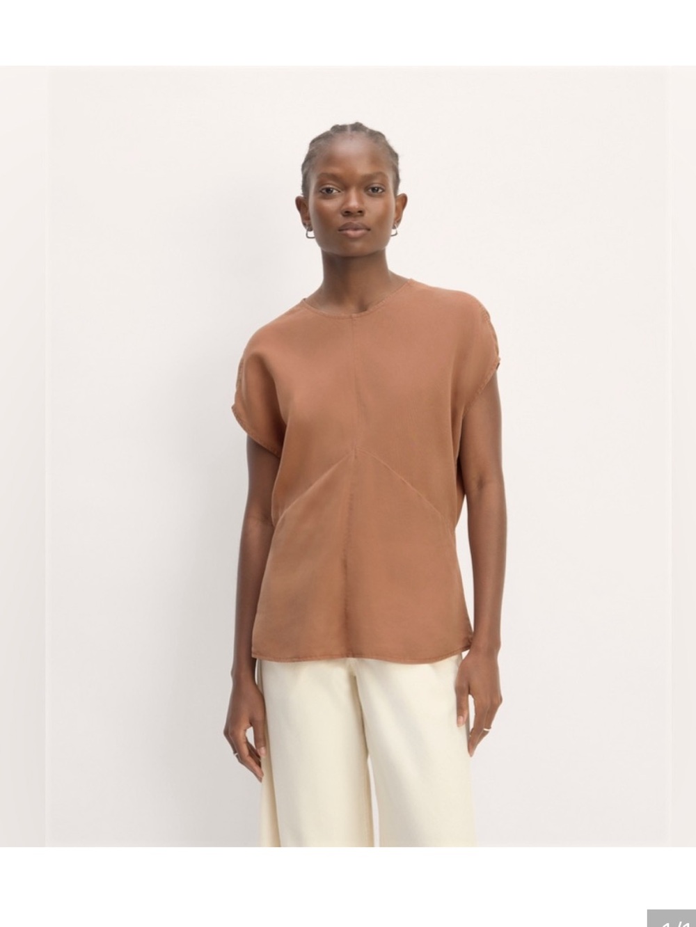 Everlane The Drape Crew Neck Top